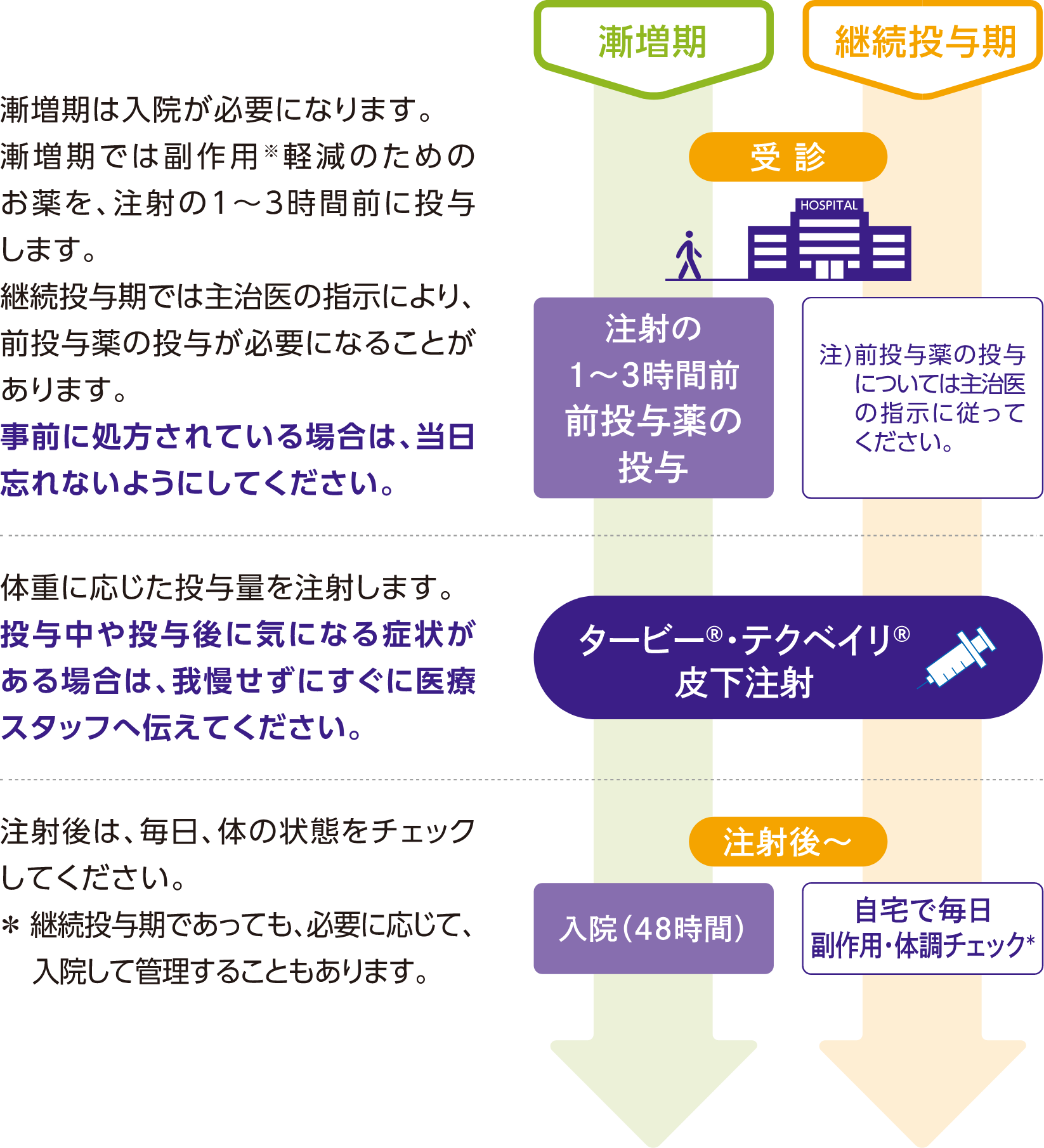 投与当日の流れ
