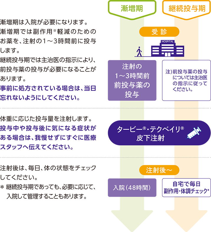 投与当日の流れ